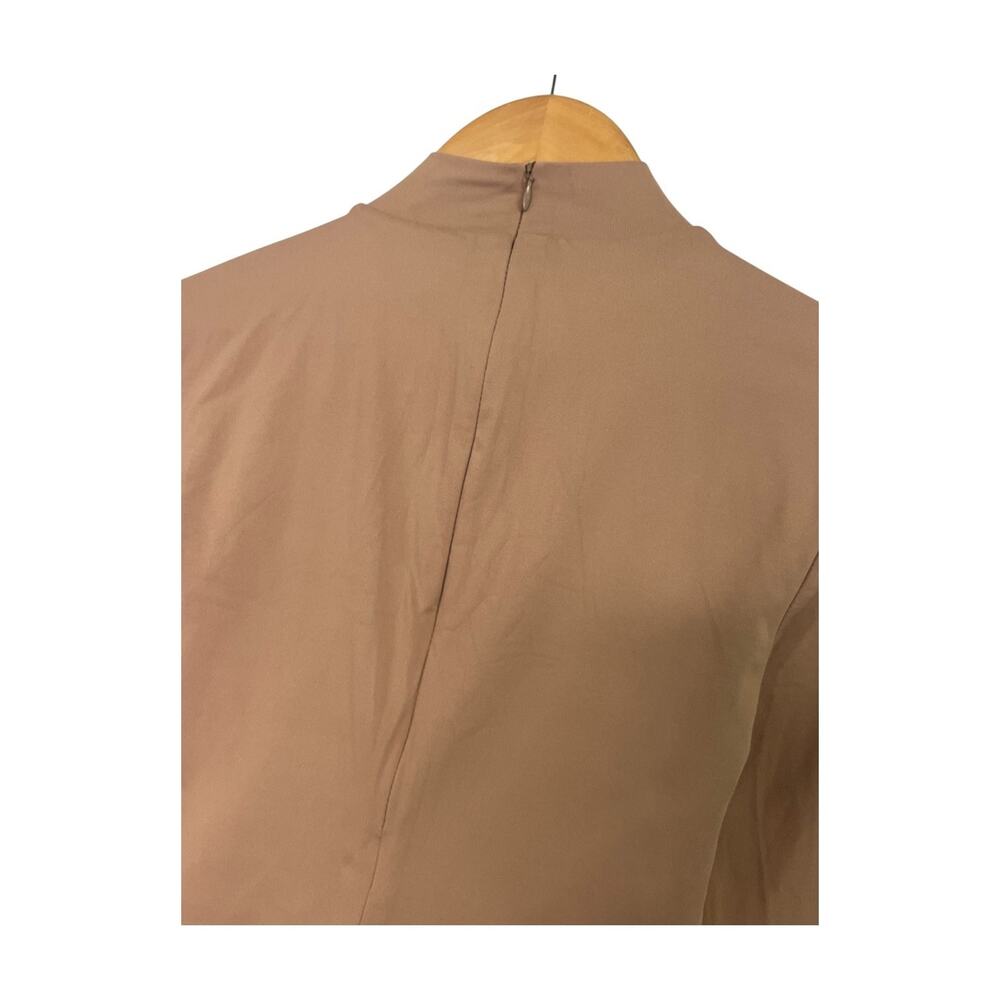 Aritzia Babaton Bodysuit Top Womens Medium Brown Mock Neck Long Sleeve Stretch - Picture 9 of 11